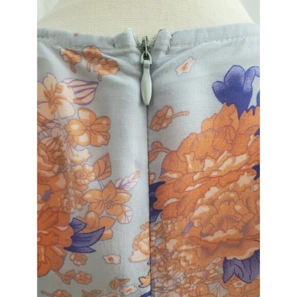 SELFIE LESLIE Women's Size Med. Cami Angel Sleeve Blue Tie Waist Wrap Dress - Picture 6 of 15